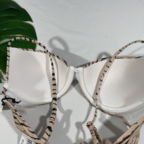 NWT‎ Shade Shore [ 34B ] Bikini Top + Cheeky Bottom [ Medium ] Animal Lurex - Picture 9 of 12